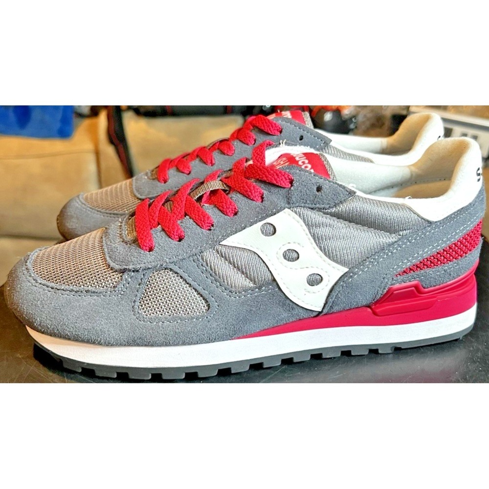 Saucony Shadow Original Sneakers (S1108-843) Women's Size 10 Running Gray/Pink - Picture 6 of 13